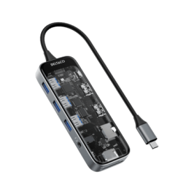 DELTACO USB-C Dockingstation 3xUSB/SD/microSD/2xHDMI/RJ45
