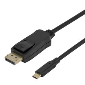 DELTACO 8K USB-C/DisplayPort Kabel 7680x4320 30Hz 1m schwa