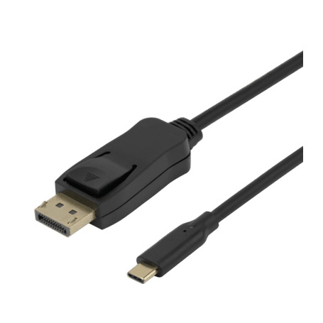 DELTACO 8K USB-C/DisplayPort Kabel 7680x4320 30Hz 1m schwa