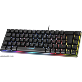 Deltaco DK240 mini 60% Gaming Tastatur semi-transparent