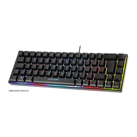 Deltaco DK240 mini 60% Gaming Tastatur semi-transparent