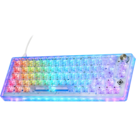 Deltaco DK460 Gaming Tastatur mini mechanisch transparent
