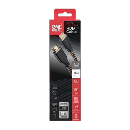 One for All 3,0m Ultra High Speed HDMI 2.1 Kabel zertifiziert