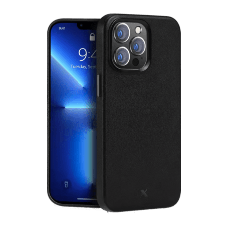 nevox StyleShell PRO MagSafe Leder iPhone 15 Pro schwarz