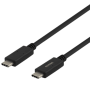 Deltaco USB-C zu USB-C Kabel 1m schwarz