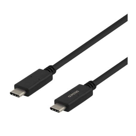 Deltaco USB-C zu USB-C Kabel 1m schwarz
