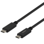 Deltaco USB-C zu USB-C Kabel 2m schwarz