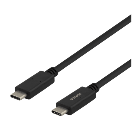 Deltaco USB-C zu USB-C Kabel 2m schwarz