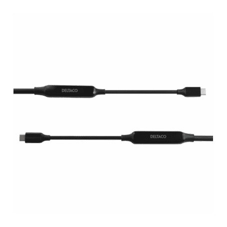 Deltaco USB-C zu USB-C Active Kabel 5m 3A schwarz