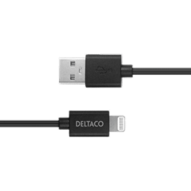 Deltaco USB zu Lightning Kabel 1m MFi schwarz