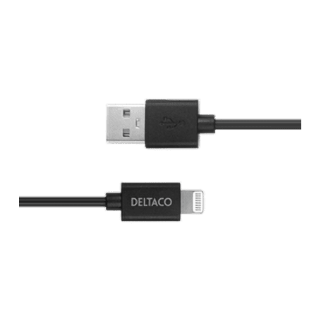Deltaco USB zu Lightning Kabel 1m MFi schwarz