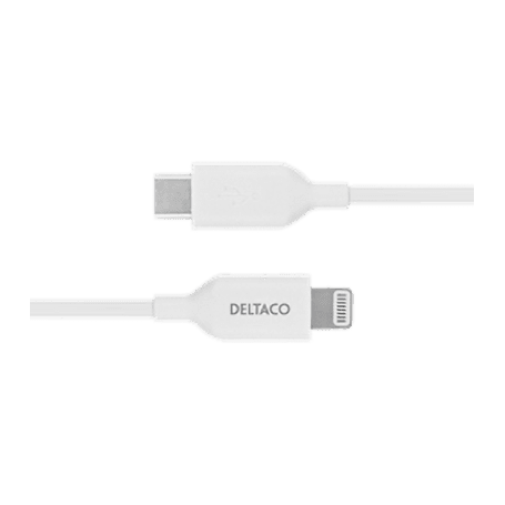 Deltaco USB-C zu Lightning Kabel 2m weiß