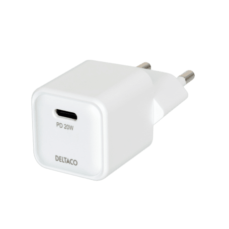 Deltaco PD Mini-Ladegerät 20W USB-C weiß