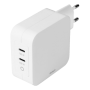 Deltaco PD Ladegerät 100W 2x USB-C Gan weiß