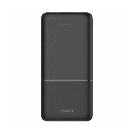 DELTACO Powerbank 10000mAh 20W PD USB-C/2x USB schwarz