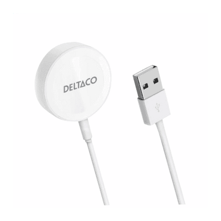 DELTACO Apple Watch Ladegerät USB 1m weiß