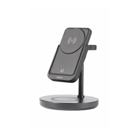DELTACO Wireless Charger Magnetic 3in1 Powerbank schwarz
