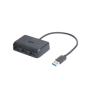 DELTACO USB-A-Hub m. 4 Ports 5 Gbit/s schwarz