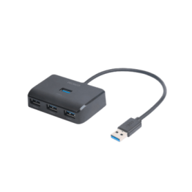 DELTACO USB-A-Hub m. 4 Ports 5 Gbit/s schwarz