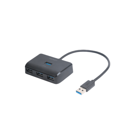 DELTACO USB-A-Hub m. 4 Ports 5 Gbit/s schwarz