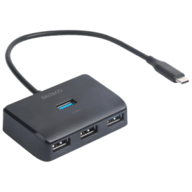 DELTACO USB-C Hub 4x USB 5 Gbit/s schwarz