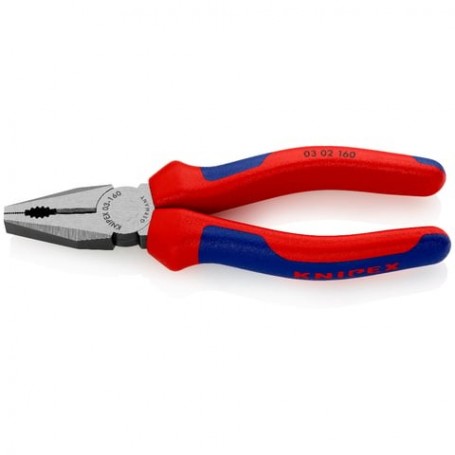 KNIPEX 03 02 180 Pince universelle avec poignées comfortables noire atramentisée 180 mm