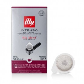 Café Illy Torréfié INTENSO en dosettes E.S.E. - 1 boîte de 18 dosettes