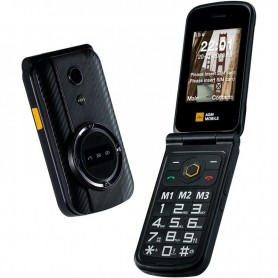 AGM M8 Flip Telephone Portable Senior Clapet avec Grandes Touches, 4G Telephone Portable Incassable, IP68, SOS, Appel en Un Clic, Compatible avec Les Aides Auditives, Haut-Parleur 104db, Double SIM