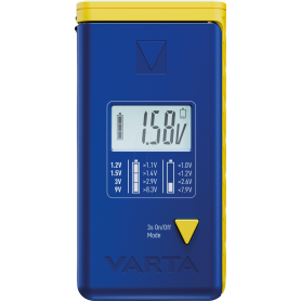 VARTA Testeur de piles, cran LCD, bleu/jaune