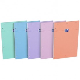 Oxford Bloc-notes Pastel, 210 x 315 mm, quadrill, 160 pages