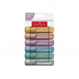 FABER-CASTELL Surligneur TEXTLINER 46 METALLIC, tui de 6