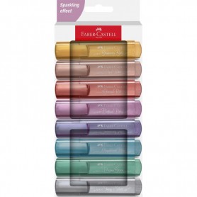 FABER-CASTELL Surligneur TEXTLINER 46 METALLIC, tui de 8