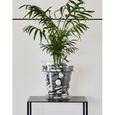 tera Pot de fleurs \"Porto 16\", transparent