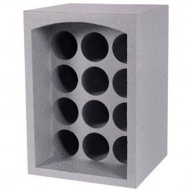 EDA Porte-bouteilles, pour 12 bouteilles, polystyrne, gris