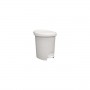 EDA Poubelle cosmtique pdale Stepy, 6 litres, blanc