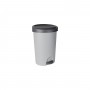 EDA Poubelle pdale Stepy, 27 litres, PP, gris/anthracite