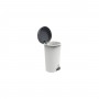 EDA Poubelle pdale Stepy, 27 litres, PP, gris/anthracite