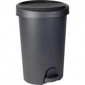 EDA Poubelle pdale Stepy, 45 litres, PP, anthracite