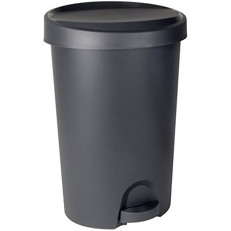 EDA Poubelle pdale Stepy, 45 litres, PP, anthracite