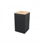 EDA Bac pour granuls de bois, 36 litres, noir