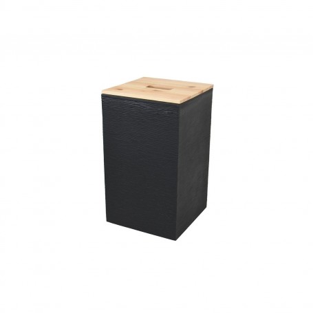EDA Bac pour granuls de bois, 36 litres, noir