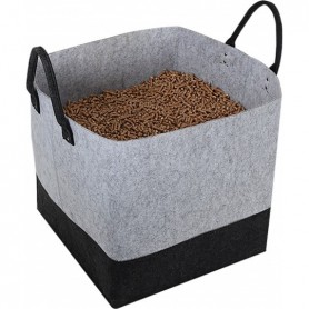 EDA Sac pour granuls de bois, feutre, 60 litres, gris/noir