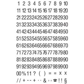 ZDesign HOME Stickers chiffres, chiffres 1 99 + 00, noir