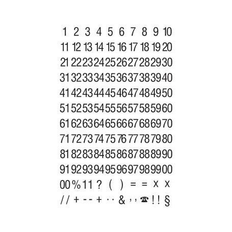 ZDesign HOME Stickers chiffres, chiffres 1 99 + 00, noir