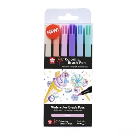 SAKURA Feutre pinceau Koi Colouring Brush Pen \"Sweets\"