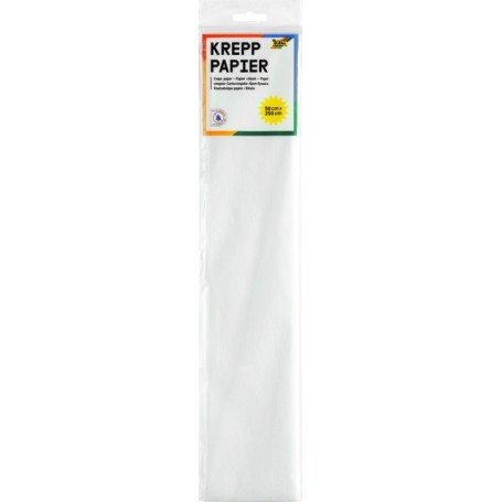 folia Papier crpon en couches, 500 mm x 2,5 m, blanc