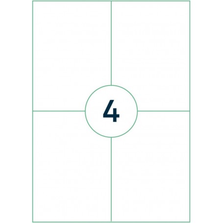 rillprint tiquette universelle, 105 x 148 mm, blanc