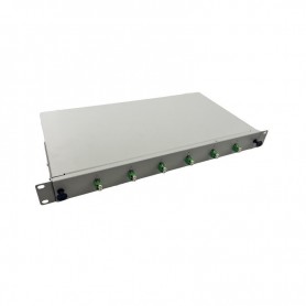 Boîtier d'épissure Helos LWL 19" 6x LC/APC duplex gris