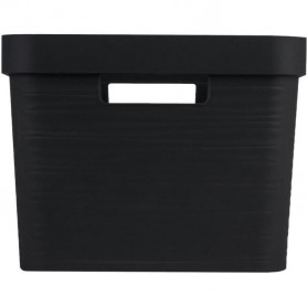EDA Bote de rangement STONE, 18 litres, PP, noir