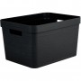 EDA Bote de rangement STONE, 18 litres, PP, noir